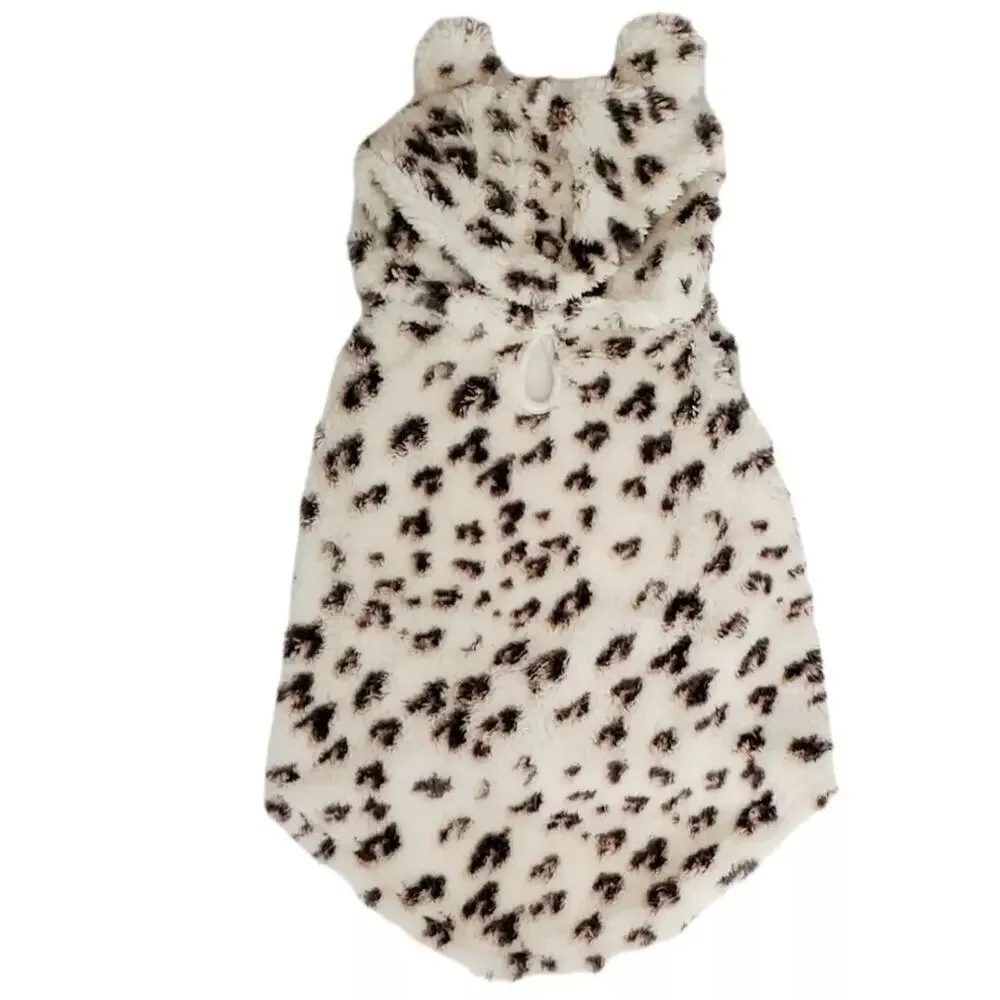 Pet Grayson Pup Sherpa animal print Cat/Dog sweater hoodie NWT